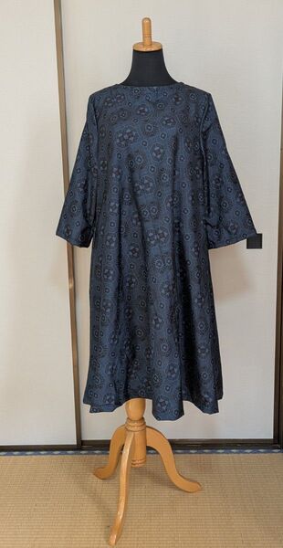 夏大島紬ワンピース