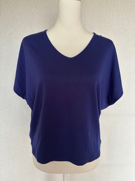 VIS VネックTシャツ ネイビーブルー フリーサイズ ビス