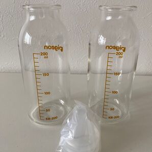 Pigeon 哺乳瓶 2本 KR-200 乳首 1個 流最大