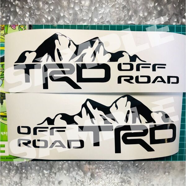 TRD OFF ROAD ハイエー RAV4 ハイラックス カッティングステッカー 2枚