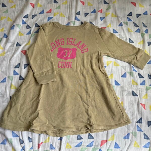 美品 MARKY'S マーキーズ ベージュ スウェットワンピース 100cm