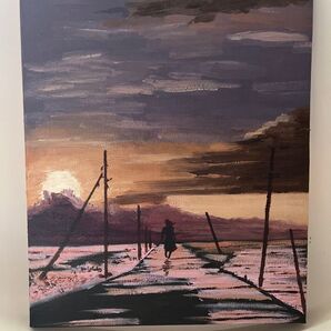 油彩画 「光の射す方へ」