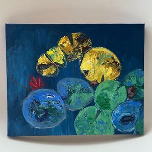 油彩画 「水面」