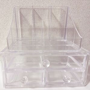 ニトリ アクリル収納引き出し2段+コスメ収納 アクセサリー収納 ニトリ人気商品 オーガナイザー