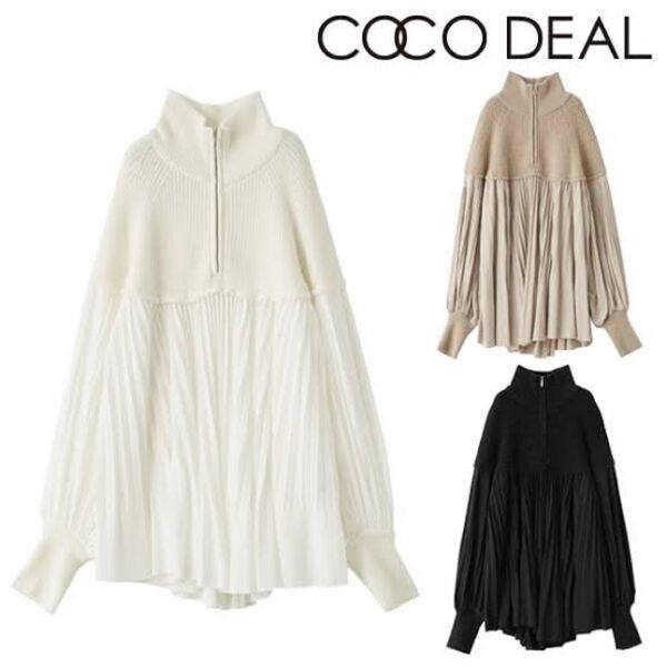 COCO DEAL プリーツデザインニット 岡崎紗絵コラボ