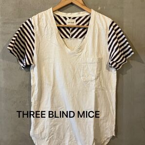 【THREE BLIND MICE】 VネックTシャツ 美品