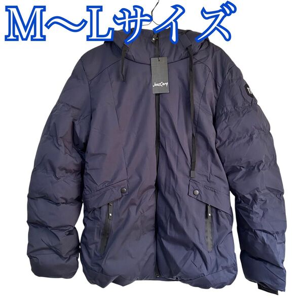 メンズ ジャケット 厚手 中綿 暖かい 防風 防寒 アウター コート フード付き M L