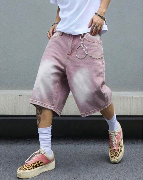 デニム ショーツ ピンク opium y2k