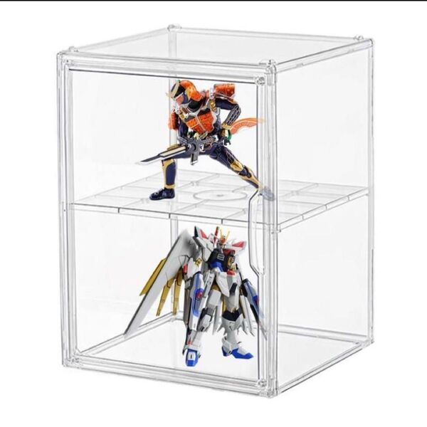 SHAJOPH フィギュアケース 収納 ディスプレイケース 透明展示ケース 取り外し可能な仕切り板 マグネット式扉 コレクション