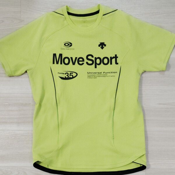 【デサント】 Move Sport クールトランスファー H/Sシャツ (DAT-5136) ライム Tシャツ
