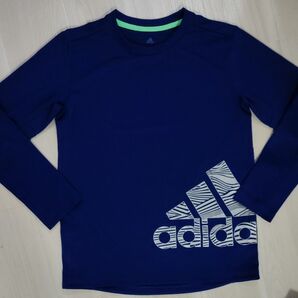 アディダス 長袖 Tシャツ ロンT ブルー 160