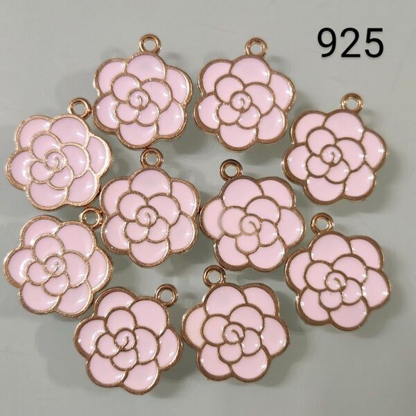 【925】☆1セット10こ入り☆カメリアチャーム☆薔薇☆400円商品よりどり5つで1000円対象商品