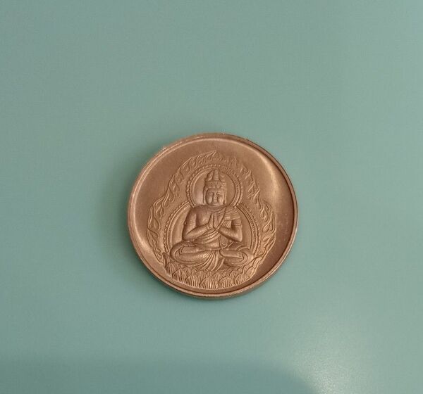 仏像メダル コイン メダル 般若心経入刻 勢至菩薩 マハースターマプラープタ 御守 彫刻 仏教 宗教 仏具