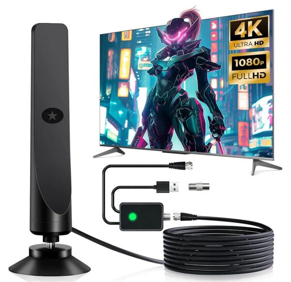 アンテナ 地デジ 500KM 受信範囲 4K HDTV 360度全方位受信