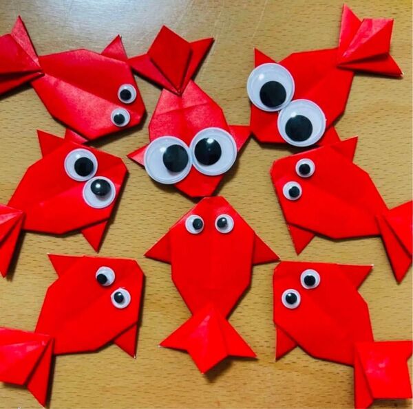 20個 金魚 デメキン 縁日 夏祭り 祭り 屋台 壁面飾り 梅雨 ハンドメイド