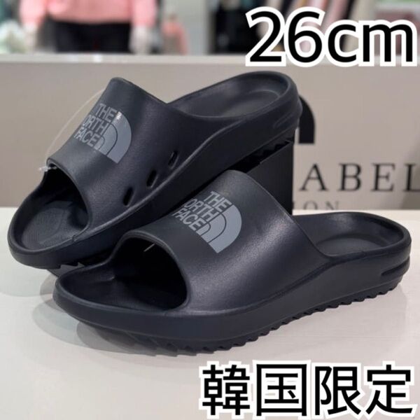 26cm*キャンパススライド サンダル*ブラック 黒*ノースフェイス*韓国限定