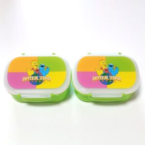 当時物 ■ 未使用 セサミストリート お弁当箱 2個セット ユニバーサルスタジオ ■ USJ 弁当 sesamestreet