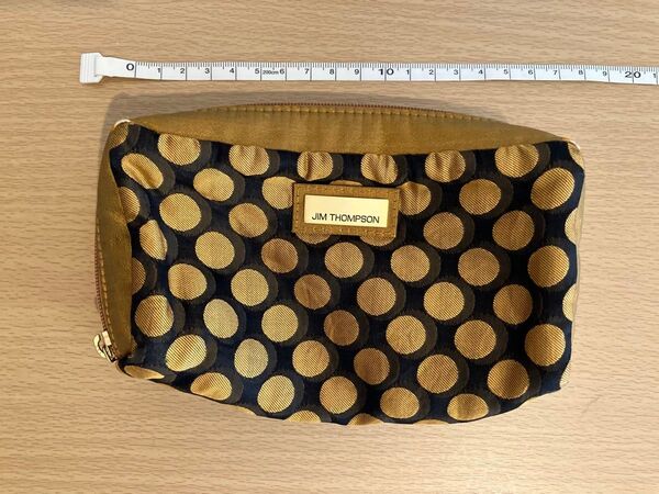 JIM THOMPSON ジムトンプソン ドット柄ポーチ 水玉 ゴールド 小物入れ