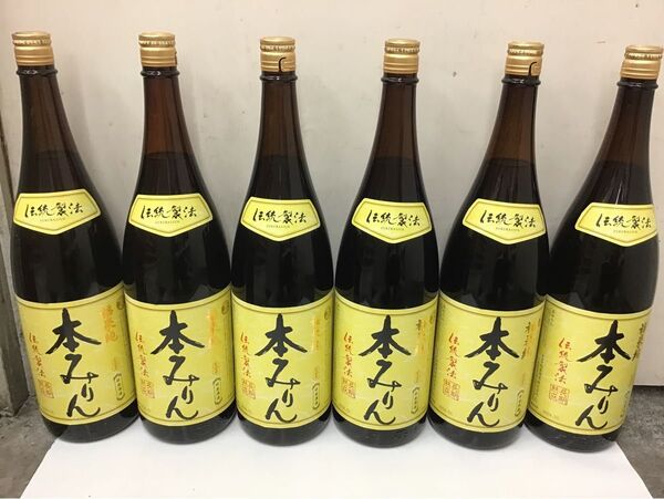 【岐阜・白扇酒造】 福来純「伝統製法」熟成本みりん 1.8L 1ケース(6本入)