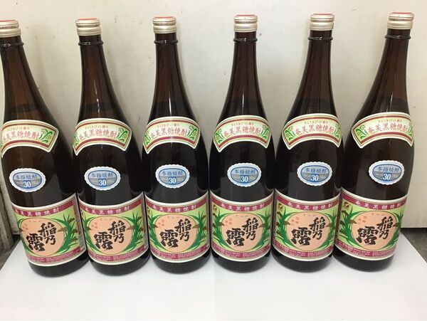 【奄美黒糖焼酎 沖永良部島産】★稲乃露 30度★ 1.8L 4本セット