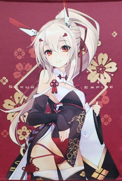 白い狐の住む社 しろきつね アズールレーン 綾波 A1Wスエードタペストリー