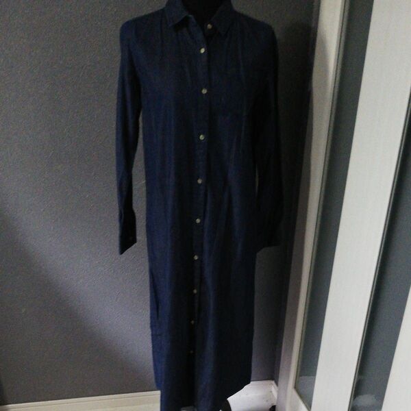 SEVENDAYS SUNDAY 薄手デニムロングシャツ シャツワンピース レディースM 美品 春先に! 羽織