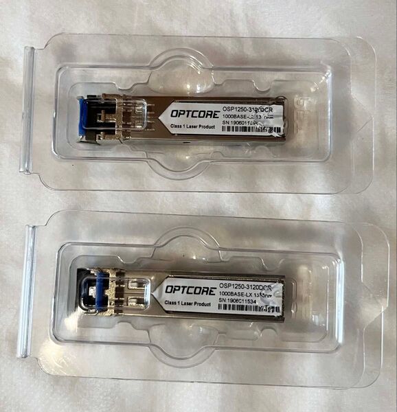 【美品】1G SFPトランシーバモジュール OPTCORE OSP-1250-3120DCR 【2個セット】