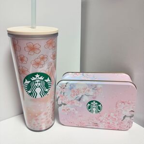 STARBUCKS 桜 タンブラー&缶 2点