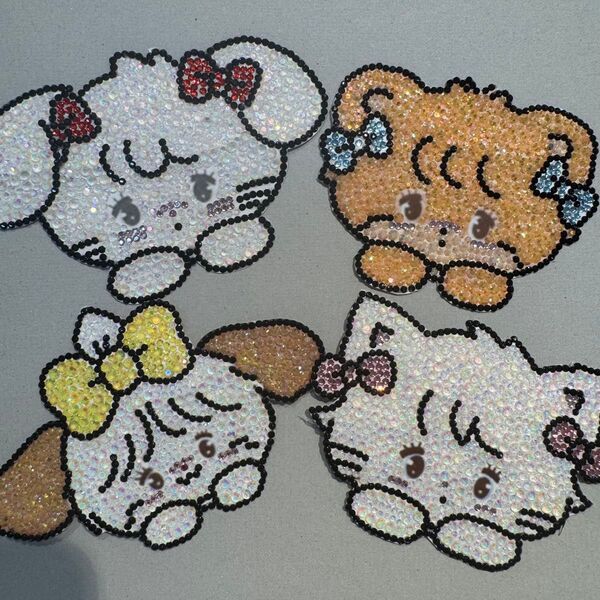 デコパーツ デコうちわ ストーン