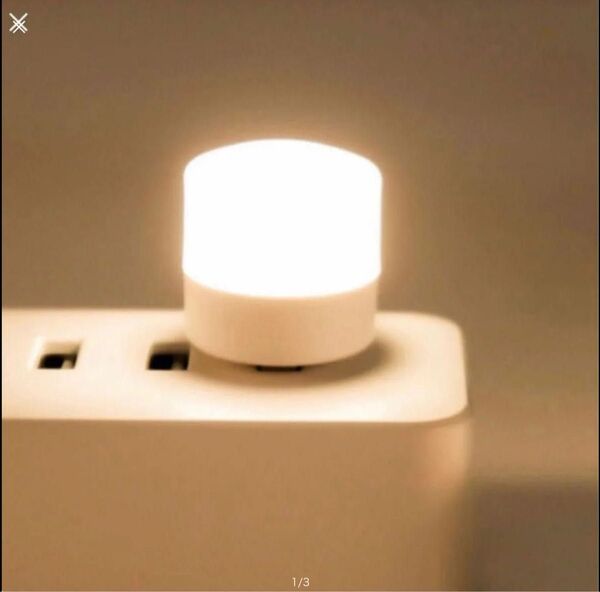 USB LEDライト 電球色 1個