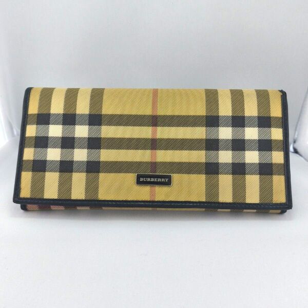 美品 Burberry London バーバリー ロンドン 長財布 ノバチェック