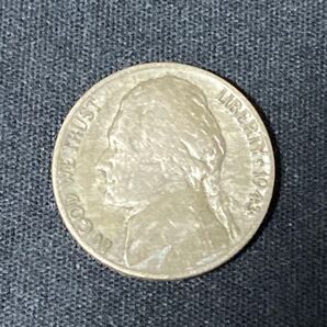 1943 P ジェファーソン・銀貨 jefferson silver coin ウォータイム銀貨・ニッケル 5セント