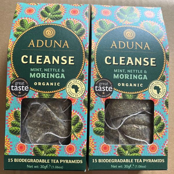 【2箱セット】オーガニック ADUNA CLEANSE ミント・ネトル・モリンガ 15個入り
