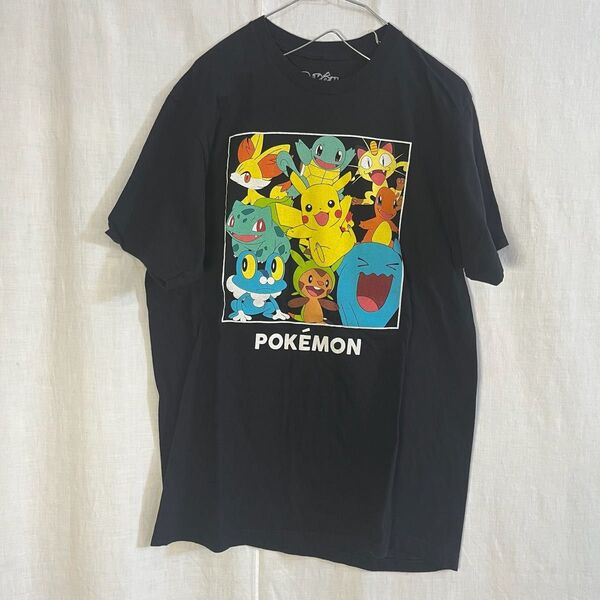 ポケモン Tシャツ アニメ tee 半袖Tシャツ ブラック Pokmon 古着