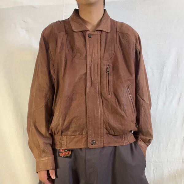 レザージャケット 短丈 古着 革ジャン ビンテージ