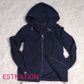 ESTNATION マウンテンパーカー ジップアップ ジャケット ネイビー ナイロンジャケット ダブルジップ エストネーション