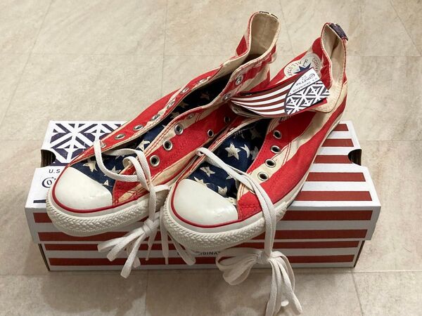 未使用 CONVERSE ALL STAR アメリカ国旗柄 ハイカットスニーカー コンバース オールスター 星条旗 27cm