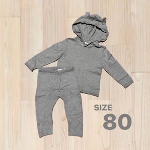 H&M セットアップ くま耳 ベビー服 上下 パジャマ 2点セット