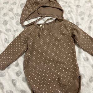 bbabba ロンパース rompers 帽子付き ドット