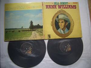  LP２枚組★ ALL ABOUT HANK WILLIAMS ハンク・ウィリアムスのすべて★中古fr49 