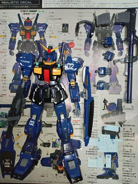 組立済 ガンプラRGガンダムmark2、HGバーザム