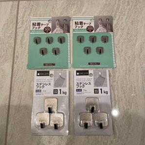 粘着テープフック ステンレス まとめ売り