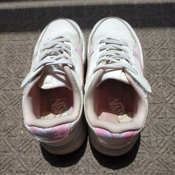 キッズ スニーカー VANS 18cm ホワイト ピンク