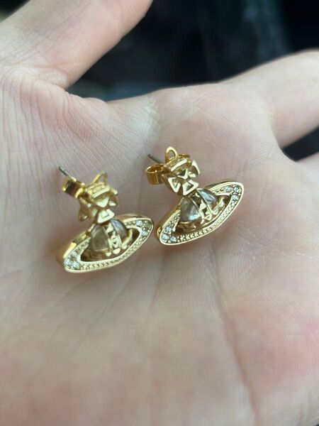 Vivienne Westwood タイニーオーブピアス ゴールド