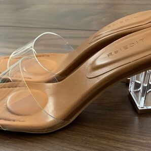 Re:EDIT リエディ ワンベルトクリアヒールサンダル 23.5cm
