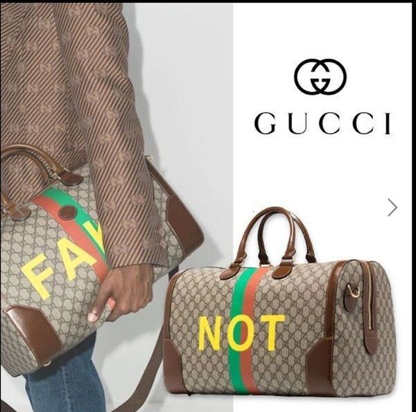 【新品】GUCCI グッチ ダッフルバッグ ボストンバッグ ショルダーバッグ Fake Not