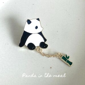 パンダと笹のピンバッチ ピンズ プレゼント