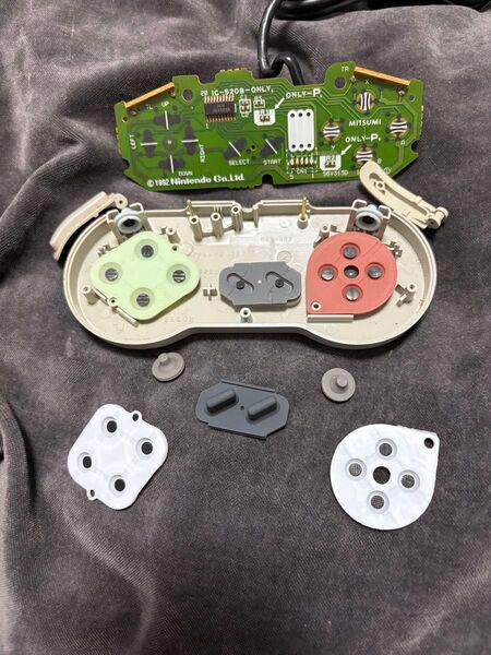 スーパーファミリーコンピューター スーファミ スーパーファミコン コントローラー パッド交換済み
