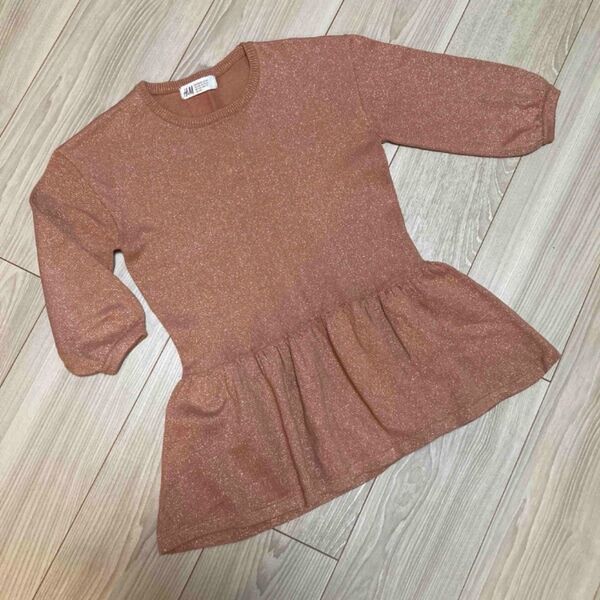 H&M ラメ ニット チュニック トップス 90 100 110
