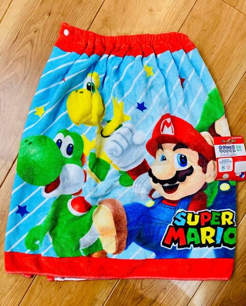 新品★スーパーマリオ ラップタオル 巻タオル